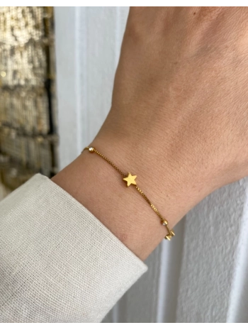 Çelik İnce Yıldız Bileklik
