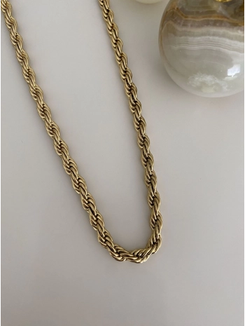 Çelik Kalın Burgu Kolye