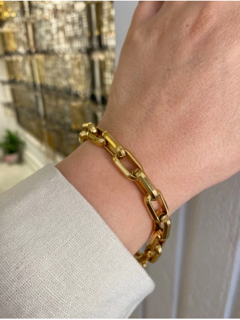 Çelik Kalın Ataç Zincir Bileklik