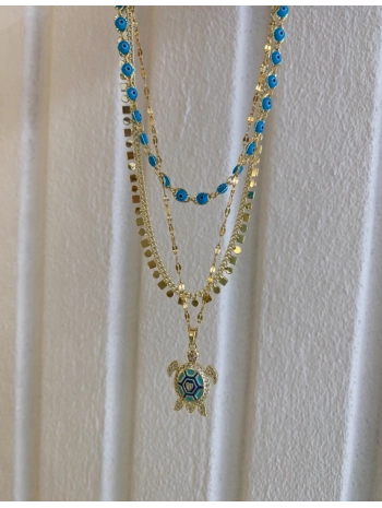 Çelik Kaplumbağa Kolye Kombini