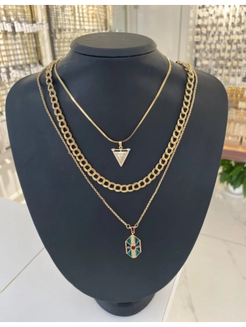 Çelik Samanyolu Kolye Kombini