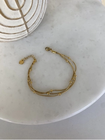 Çelik Üçlü Dorika Model Bileklik