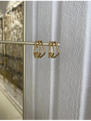 Çelik Üçlü Görünüm Küpe