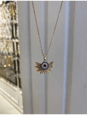 Çelik Yarım Güneş kolye