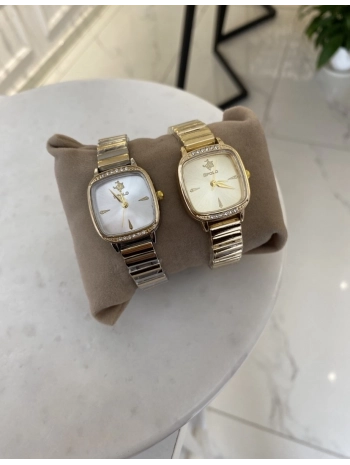 Kare Kasa Çubuk Plaka Kordon Bijuteri Saat