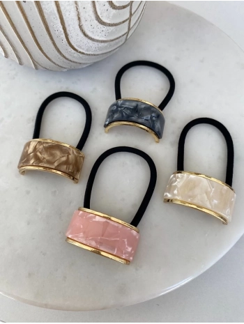 Mermer Desenli  Lastikli Toka