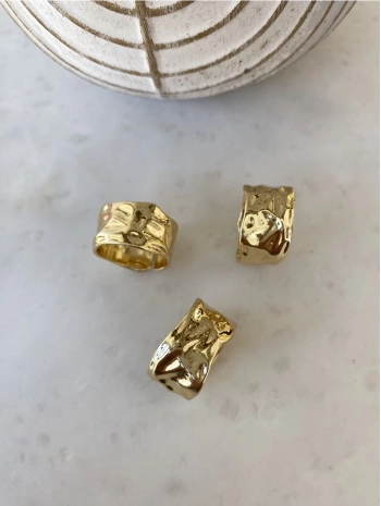 Özel Seri Asimetrik Plaka Yüzük