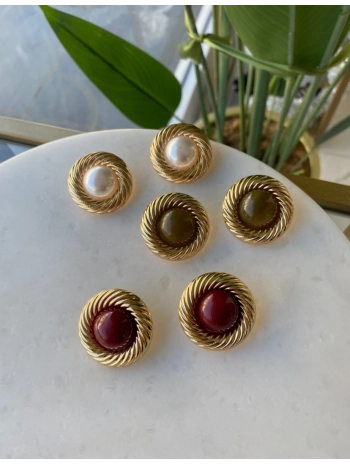 Özel Seri Burgu Çerçeve Daire Küpe