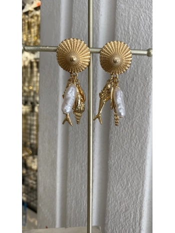 Özel Seri Deniz Temalı Charm Küpe