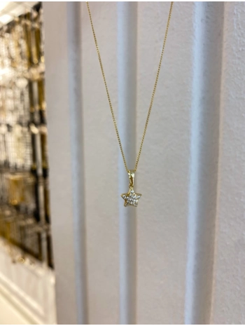 Özel Seri İnce Zincir Zirkon Taş Minimal Yıldız Kolye
