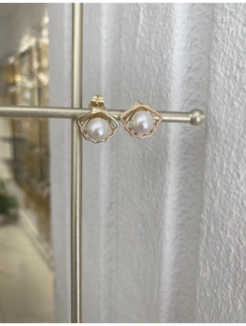 Özel Seri İnci Detay Mİdye Küpe