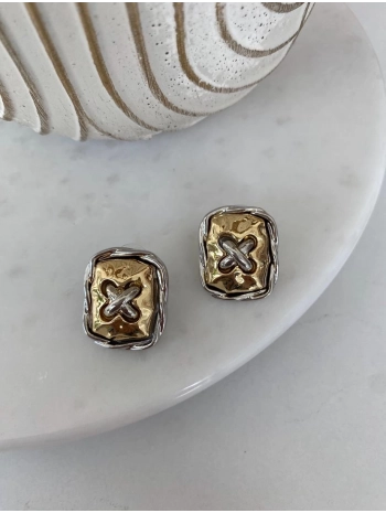 Özel Seri Kendinden Desen X Küpe