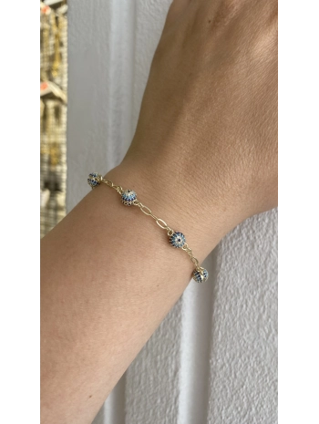 Özel Seri Minimal Top Nazar Boncuk Bileklik