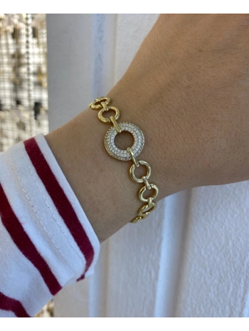 Özel Seri Ortası Zirkon Taş Halka Bileklik