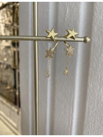 Özel Seri Sallantılı Yıldız Küpe