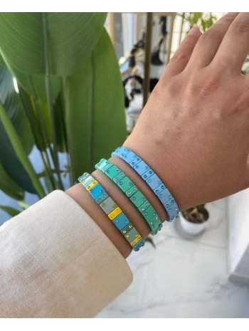 Özel Seri Seramik Renkli Lastik Bileklik