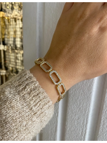 Özel Seri Sıralı Büyük Oval Bileklik