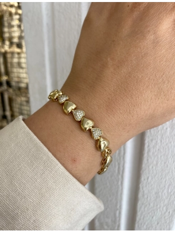 Özel Seri Sıralı Kalp Bileklik