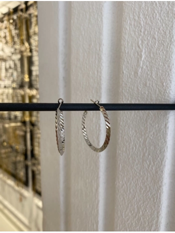 Özel Seri Tırtıklı İnce Halka Küpe