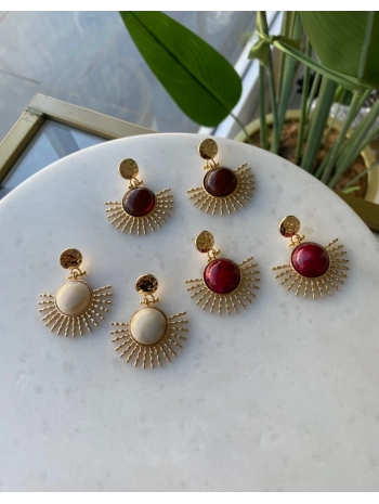 Özel Seri Yarım Güneş Küpe