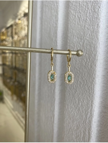 Özel Seri Yeşil Zirkon Taş Küpe