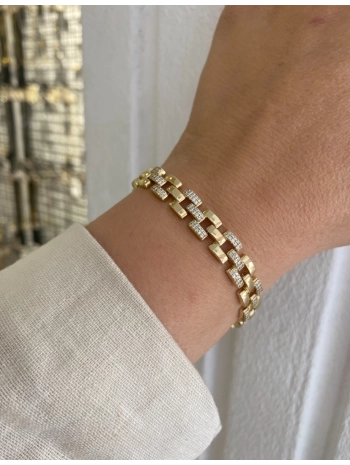 Özel Seri Zirkon Taş Detay Klasik Zincir Bileklik