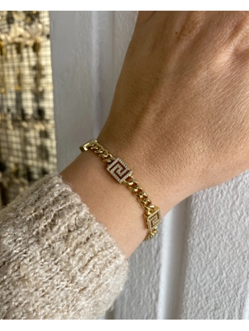 Özel Seri Zirkon Taş Detay Klasik Zincir S Bileklik