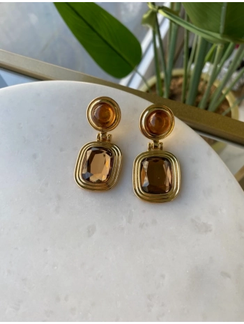 Özel Seri Zirkon Taş Detay Vintage Küpe