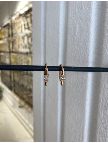 Özel Seri Zirkon Taşa Dikdörtgen Küpe