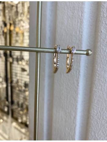 VIP Damla Zirkon Taş U Küpe