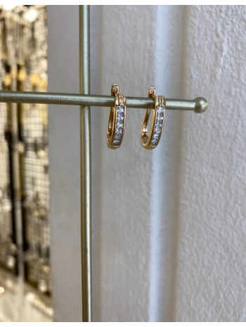 VIP Kare Zirkon Taş U Küpe