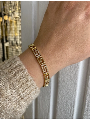 VIP Sıralı S Plaka ve Zirkon Taş S Bileklik