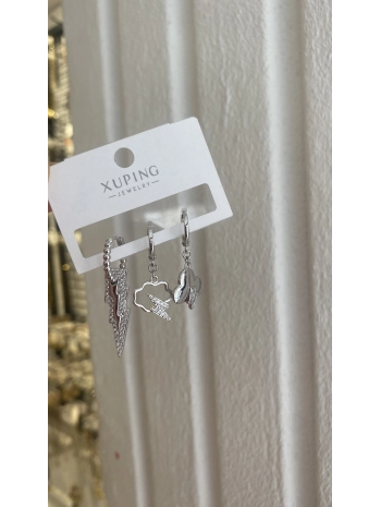 VIP XP Şimşek Figür Üçlü Set Küpe