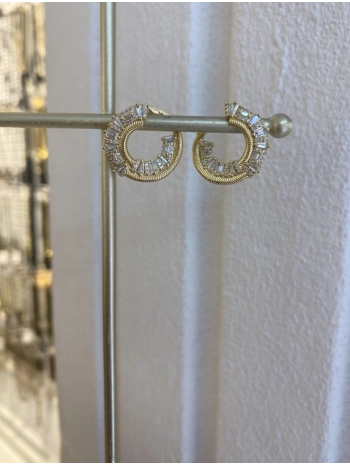 VIP Zirkon Taş Detay Tasarım Halka Küpe