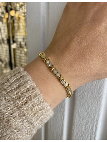 VIP Zirkon Taş Detay X Bileklik