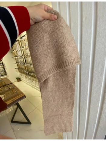 Vizon Renkli Şapkalı Şal