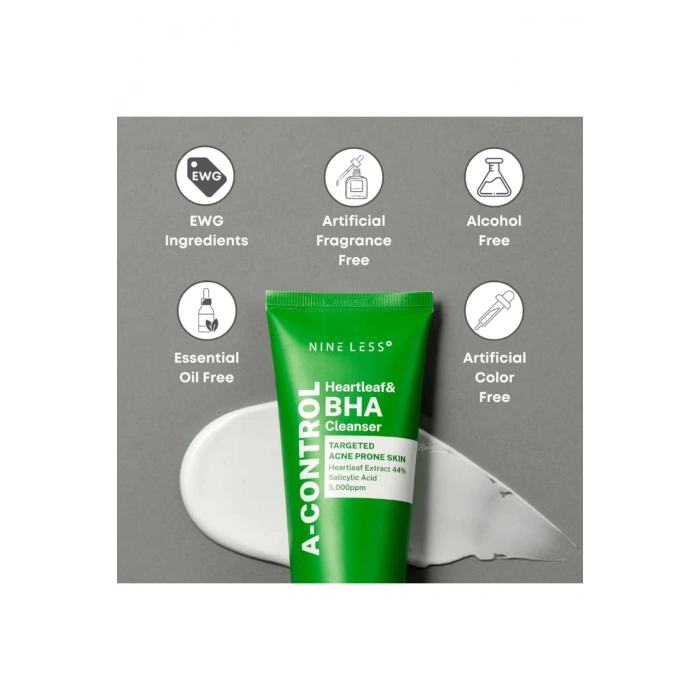 NİNE LESS A-Control Heartleaf & BHA Cleanser 120ml