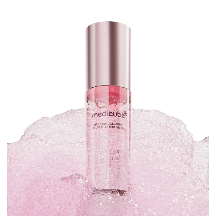 MEDICUBE PDRN PINK COLLAGEN GLOW JELLY MIST SERUM 100ml (Pembe Kolajen Işıltı Jel Sprey Serum)