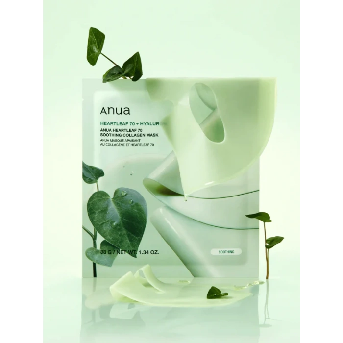 anua heartleaf 70 + hyaluron soothing collagen mask