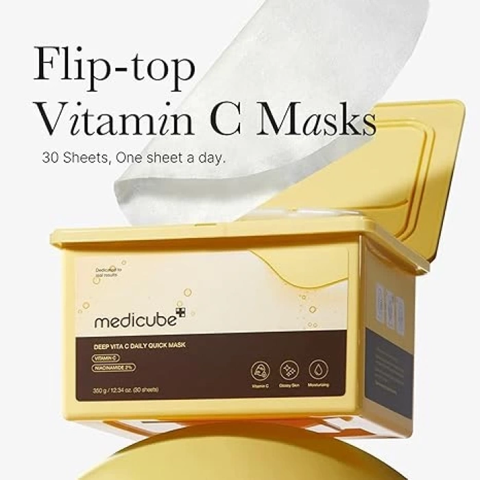 medicube Deep Vita C Daily Quick 30 Sheet Masks(GLOBALCARE)