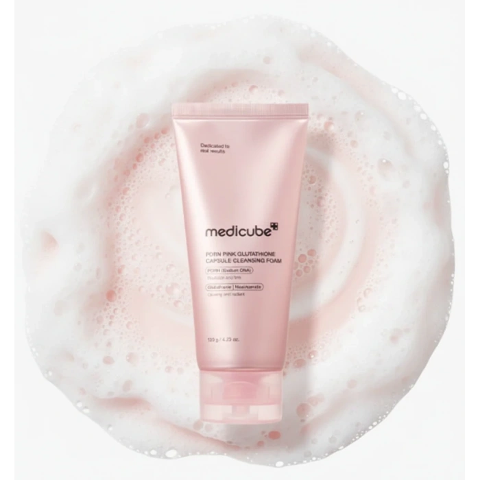 MEDICUBE PDRN PINK GLUTATHIONE CAPSULE CLEANSING FOAM 120g