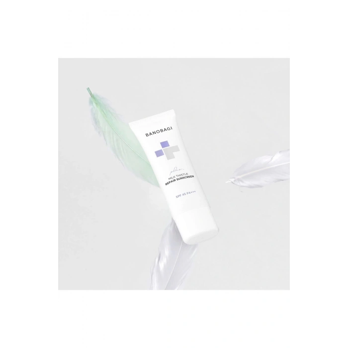 BANOBAGI MILK THISTLE REPAIR CICA SUNSCREEN PLUS SPF45 PA++ ( Beyazlık Bırakmayan Onarıcı Güneş Kremi)