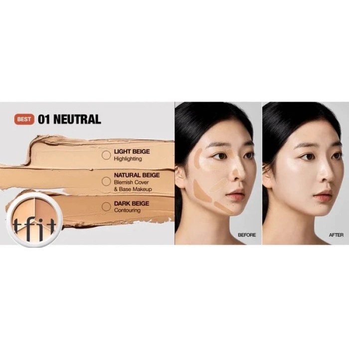 T-FIT COVER UP PRO CONCEALER 01 NEUTRAL