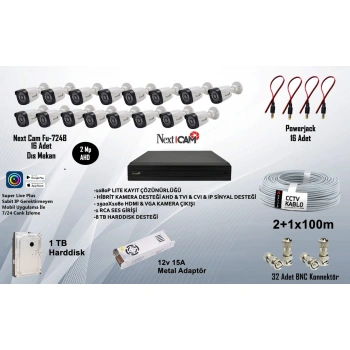 NEXT CAM 16 KANAL KAMERA SETİ
