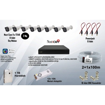 NEXT CAM 8 KANAL KAMERA SETİ