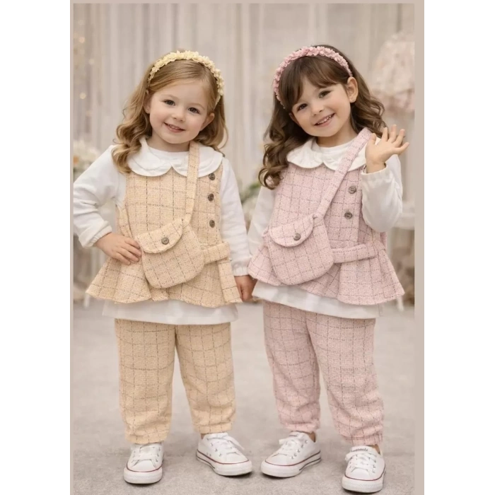 1-2-3 Yaş Ceketli Çantalı Bebek Takımı