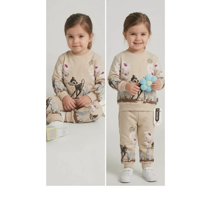 2-3-4-5 Yaş Ceylan Baskılı Penye Çocuk Takımı