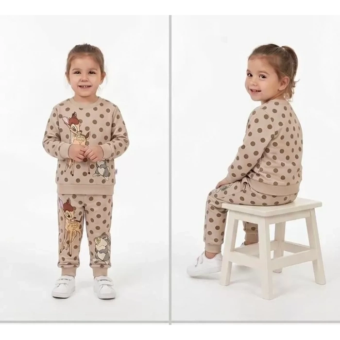 2-3-4-5 Yaş Ceylan Baskılı Penye Çocuk Takımı