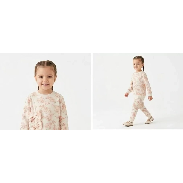 2-3-4-5 Yaş Çift Fiyonklu Penye Çocuk Takımı