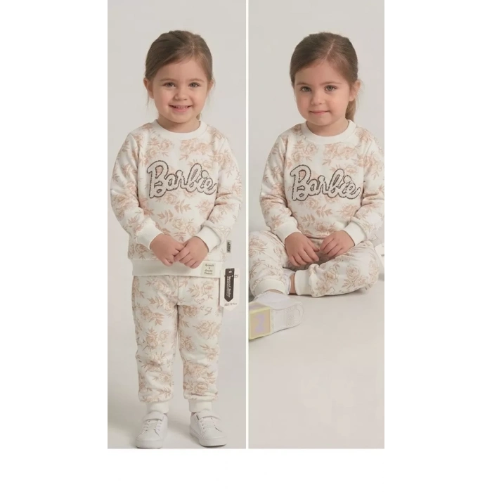 2-3-4-5 Yaş Payet Nakışlı Penye Çocuk Takımı